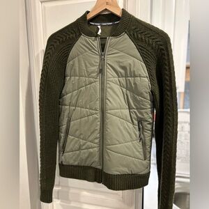 Kari Traa Faere Insulated Bomber Jacket with Knit Wool Sleeves XS